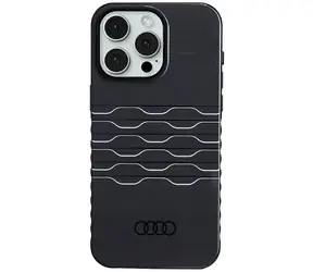 Audi IML pro iPhone 15 Pro Max černá / Zadní kryt / MagSafe
