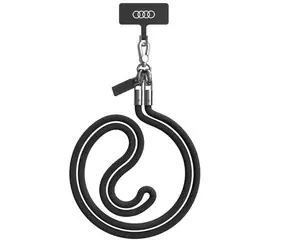 Audi Universal popruh na mobil černý / Popruh přes rameno / 120 cm / šířka 6 mm