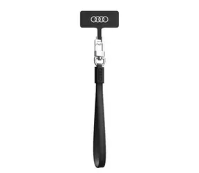 Audi Lanyard Crossbody kožený černý / Řemínek na krk / univerzální / 28 cm / 10 mm
