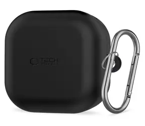 Tech-Protect Silicone Hook Case černá / Pouzdro / s karabinou / pro Samsung Galaxy Buds 4 Pro/4 / Silikonové
