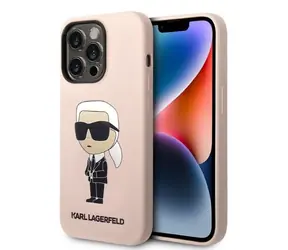 Karl Lagerfeld Ikonik MagSafe iPhone 14 Pro Max růžová / Zadní kryt / pro Apple iPhone 14 Pro Max / Silikonový
