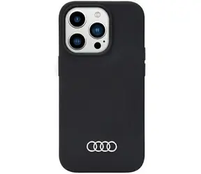 Audi Silicone pro Apple iPhone 14 Pro Max černá / Zadní kryt / Hardcase