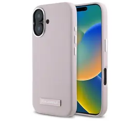 Karl Lagerfeld FW Metal Plate MagSafe růžová / Zadní kryt / pro Apple iPhone 16 / MagSafe