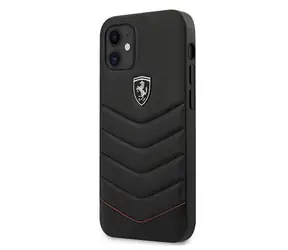 Ferrari Off Track Quilted pro Apple iPhone 12 mini černá / Zadní kryt / Prošívaný design