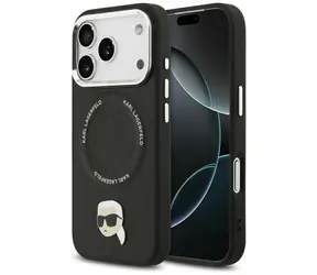 Karl Lagerfeld Karl Pin černá / Zadní kryt / MagSafe / iPhone 17 Pro