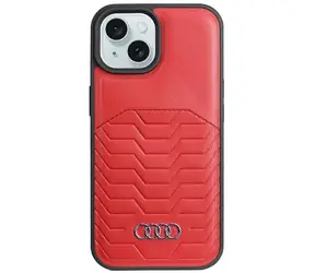 Audi Synthetic Leather MagSafe pouzdro iPhone 15/14/13 červené / Pouzdro / MagSafe / Umělá kůže