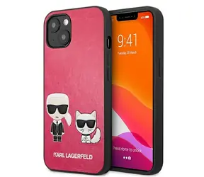 Karl Lagerfeld Ikonik Karl & Choupette Fuchsia / Kryt / Apple iPhone 13 mini