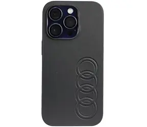 Audi Synthetic Leather iPhone 14 Pro černá / Zadní kryt / Hardcase / Umělá kůže