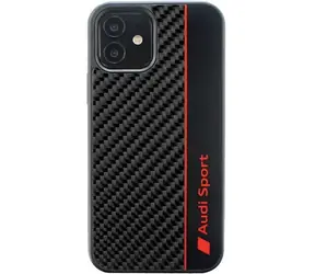 Audi Carbon Fiber Stripe černá / Zadní kryt pro iPhone 11, Xr / TPU a PC / hardcase