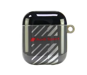 Audi Sport Case černá / Pouzdro pro Apple AirPods 1. a 2. generace / IML