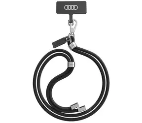 Audi Crossbody řemínek na krk černá / Řemínek na krk / 120 cm / 10 mm / univerzální