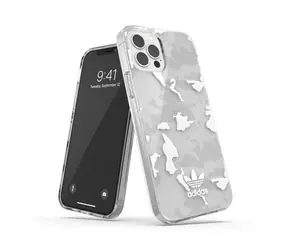 Adidas OR SnapCase Camo transparentní/bílá / Kryt / Apple iPhone 12/12 Pro