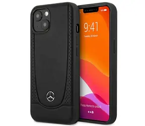Mercedes Kryt Leather Urban pro iPhone 15 Plus černá / Kryt / Hardcase / Ekokůže