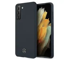 Mercedes Silicone Line Galaxy S21 modrá / Zadní kryt / Silikon