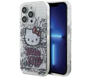 Hello Kitty Kitty On Bricks Graffiti bílá / Kryt pro Apple iPhone 15 Pro Max / IML potisk