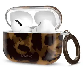 Tech-Protect Lamano AirPods Pro 1/2 černá, hnědá / Pouzdro pro sluchátka