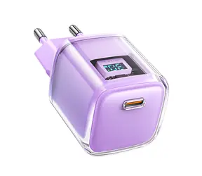 Acefast A53 fialová / Nabíječka / GaN / PD 30W / USB-C / displej