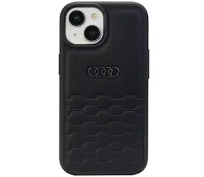 Audi GT Synthetic Leather kryt iPhone 15 Plus černá / Pouzdro / Umělá kůže