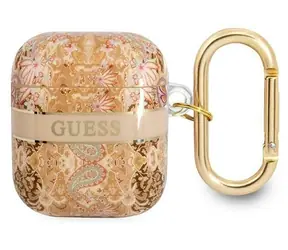 Guess GUA2HHFLD zlatá / Pouzdro pro Apple AirPods 1 & 2 / Paisley Strap Collection