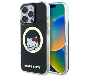 Hello Kitty IML Sweet Kitty MagSafe černá / Zadní kryt pro Apple iPhone 16 Pro / IML potisk