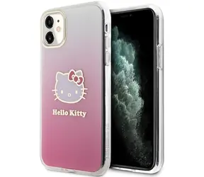 Hello Kitty IML Gradient Electroplating Kitty Head růžová / Zadní kryt / Apple iPhone 11 & iPhone XR