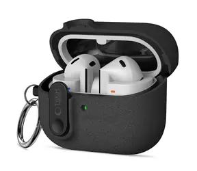Tech-Protect Slim Hook černá / Pouzdro pro Samsung Galaxy Buds 3, 3 FE, 3 Pro / s karabinou
