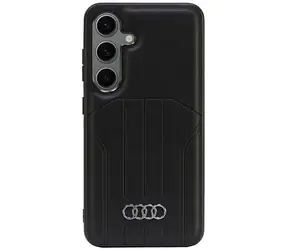 Audi Synthetic Leather Zadní Kryt pro Samsung Galaxy S24 černá / Kryt / MagSafe / syntetická kůže
