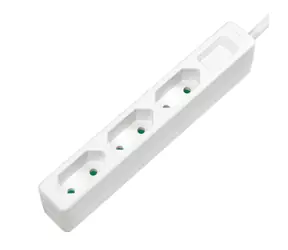 LogiLink 3 zásuvky bílá / Prodlužovací přívod / 1,5 m / IP20