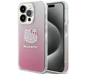 Hello Kitty IML Gradient Zadní Kryt pro Apple iPhone 15 Pro Max růžová / Kryt na mobilní telefon