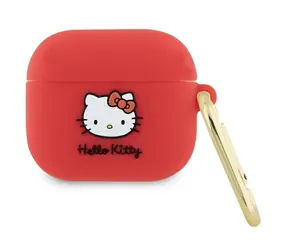 Hello Kitty Silicone 3D Kitty Head AirPods 3 fuchsiová / Pouzdro / Silikonové