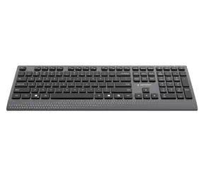 Gembird KB-MCH-06 černá / Klávesnice / multimediální / drátová / USB-C adaptér / US layout