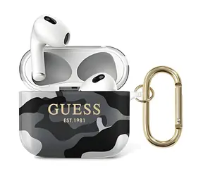 Guess Pouzdro Camo Collection AirPods 3 černá / Pouzdro / Pro Apple AirPods (3. generace)