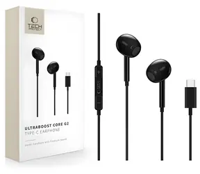Tech-Protect Ultraboost Core G2 černá / Bezdrátová sluchátka / Bluetooth / USB-C nabíjecí pouzdro