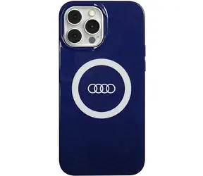 Audi IML Big Logo modrá / Kryt s MagSafe / iPhone 13 Pro Max
