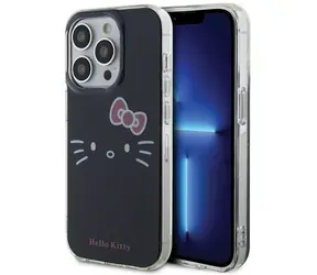 Hello Kitty Kryt Kitty Face IML černá / Kryt / Apple iPhone 14 Pro