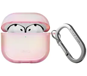 Uniq Iridescia růžová holografická / Pouzdro / s karabinou / pro Apple AirPods 4