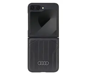 Audi Synthetic Leather MagSafe černá / Zadní kryt pro Samsung Galaxy Z Flip 6 / Umělá kůže / Podpora MagSafe