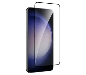 Puro Frame černý rámeček / Ochranné sklo na displej / Samsung Galaxy S25, S24 / Temperované sklo