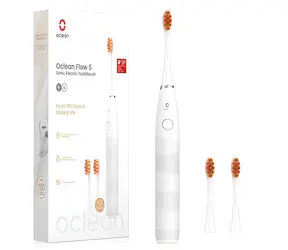 Oclean Flow S bílá / Sonický zubní kartáček / 5 režimů / 76 000 pohybů/min / IPX7