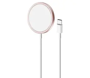 Puro Bezdrátová magnetická nabíječka MagSafe růžová / Bezdrátová nabíječka / USB-C / 1 m