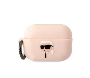 Karl Lagerfeld 3D Karl Head růžová / Pouzdro na AirPods Pro 2 / Silikonové