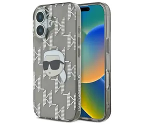 Karl Lagerfeld IML Karl Head Electroplated černá / Zadní kryt / iPhone 16