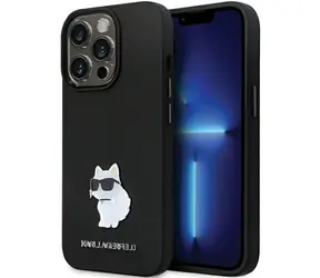 Karl Lagerfeld Silicone Metal Pin černá / Zadní kryt / Pro Apple iPhone 14 Pro Max