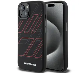 AMG Rhombuses Silicone MagSafe černá / Zadní kryt / Apple iPhone 15 Plus, 14 Plus