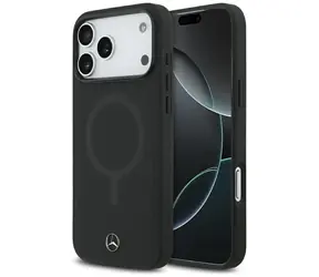 Mercedes Smooth Leather pro iPhone 17 Pro Max černá / Zadní kryt / Kůže / MagSafe