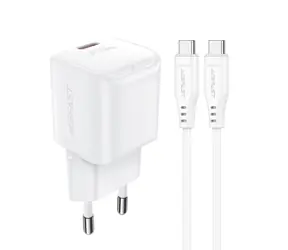 Acefast A77 Mini bílá / GaN nabíječka / PD 30W / USB-C kabel