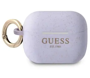 GUESS GUAPSGGEU fialová / Silikonové pouzdro / Glitter / pro Apple AirPods Pro