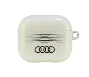 Audi IML Geometric Pattern pouzdro pro Apple AirPods 3 bílá / Pouzdro / Apple AirPods 3