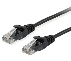 Equip Patch kabel Cat6 U/UTP černá / Síťový kabel / RJ-45 / 0,15 m / CCA vodič
