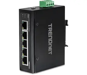 TRENDnet Průmyslový switch 5x Fast Ethernet DIN lišta / Switch / IP30 / -40 až 75°C / neřízený